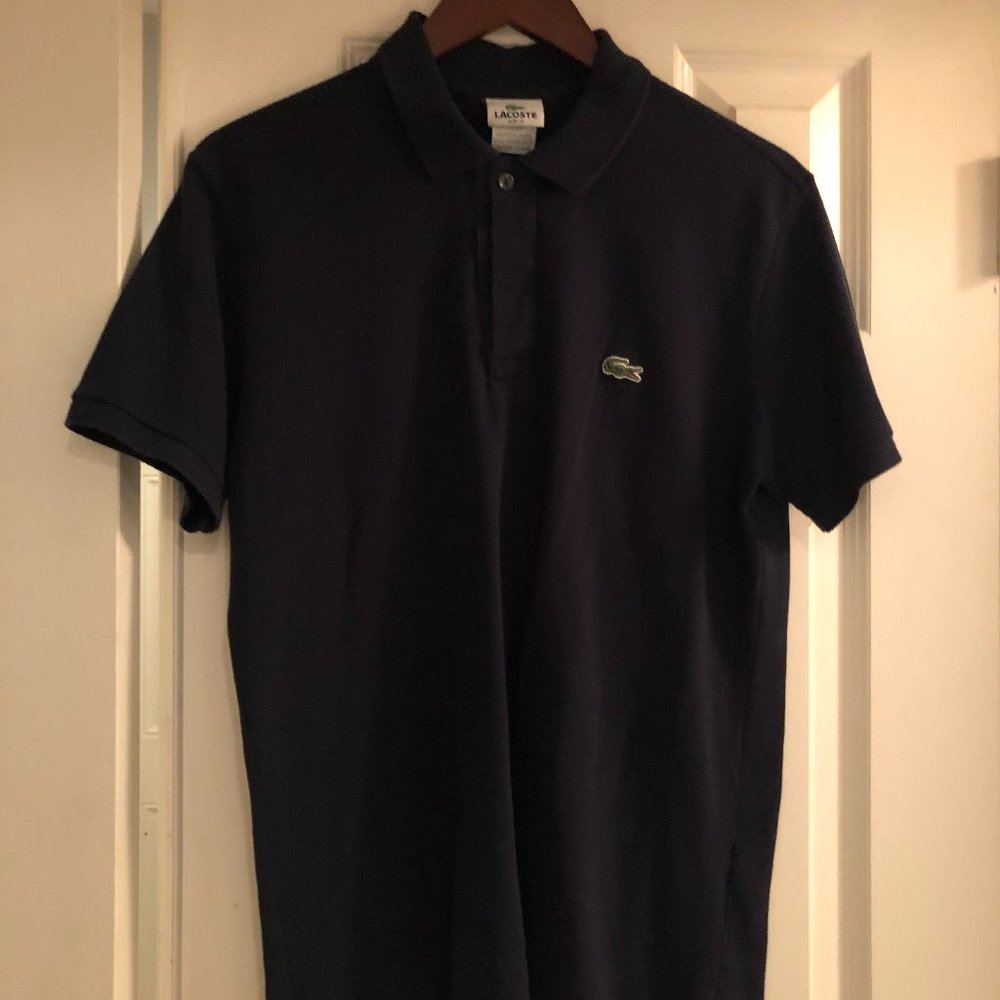 Men's Lacoste Short Sleeve Navy Blue Polo Shirt